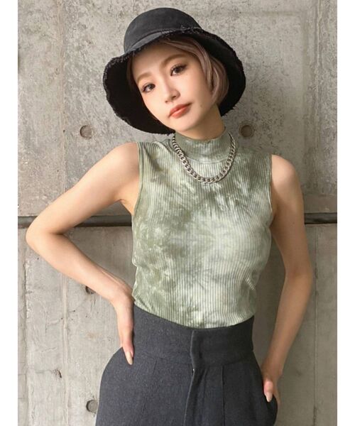 EMODA（エモダ）の「ミニハイネックトップ（Tシャツ/カットソー・レディース・ホワイト/その他1/その他/ブラック・FREE）」の4枚目の写真