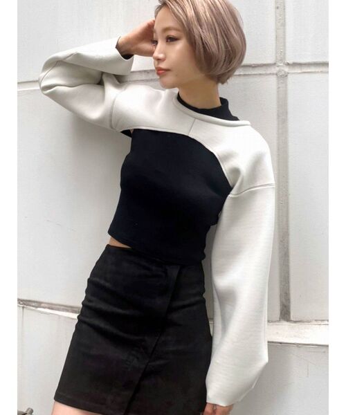 EMODA（エモダ）の「ミニハイネックトップ（Tシャツ/カットソー・レディース・ホワイト/その他1/その他/ブラック・FREE）」の17枚目の写真