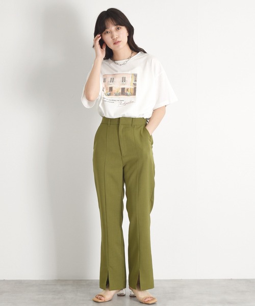 w closet（ダブルクローゼット）の「転写プリントTシャツ（Tシャツ/カットソー・レディース・スミクロ/オフホワイト/ミント/ブルー・FREE）」の5枚目の写真