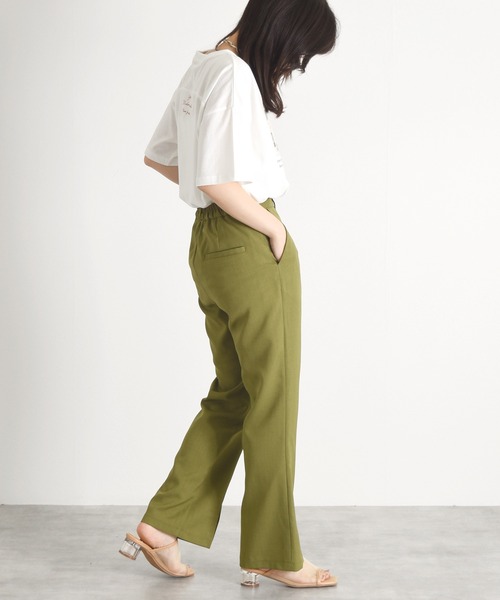 w closet（ダブルクローゼット）の「転写プリントTシャツ（Tシャツ/カットソー・レディース・スミクロ/オフホワイト/ミント/ブルー・FREE）」の8枚目の写真