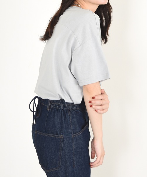 w closet（ダブルクローゼット）の「転写プリントTシャツ（Tシャツ/カットソー・レディース・スミクロ/オフホワイト/ミント/ブルー・FREE）」の13枚目の写真