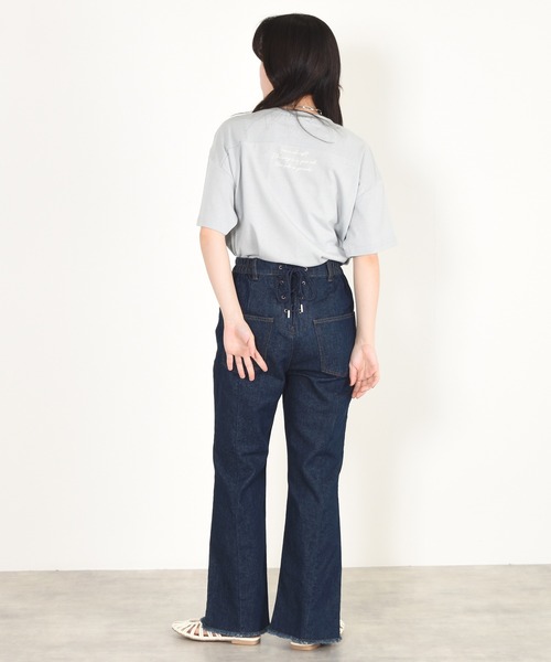 w closet（ダブルクローゼット）の「転写プリントTシャツ（Tシャツ/カットソー・レディース・スミクロ/オフホワイト/ミント/ブルー・FREE）」の18枚目の写真