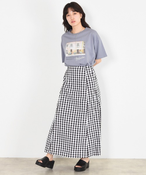 w closet（ダブルクローゼット）の「転写プリントTシャツ（Tシャツ/カットソー・レディース・スミクロ/オフホワイト/ミント/ブルー・FREE）」の20枚目の写真