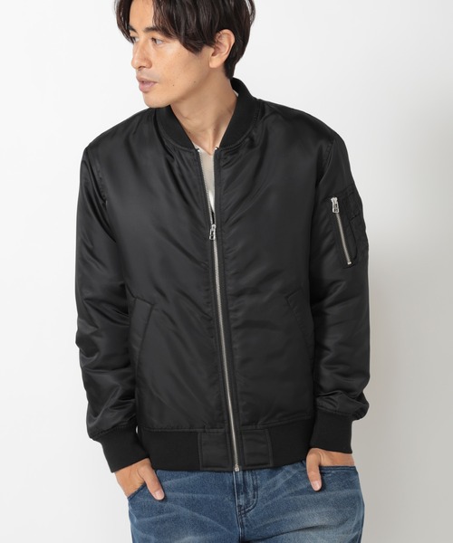 UNION STATION（ユニオンステーション）の「中綿入りフォースナイロンMA-1ジャケット（MA-1・メンズ・ブラック/カーキ・LL/M/L）」の22枚目の写真