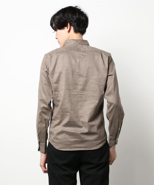 MONSIEUR NICOLE（ムッシュニコル）の「ストレッチスエード スタンドカラーシャツ（シャツ/ブラウス・メンズ・ブラック/トップグレー/グレイッシュベージュ/ベージュ・MEDIUM/X-LARGE/LARGE）」の16枚目の写真