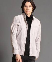 MONSIEUR NICOLE | ストレッチスエード スタンドカラーシャツ(シャツ/ブラウス)