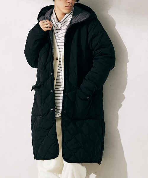 TAION（タイオン）の「【TAION×HOUSE HOLD/タイオン】別注 キルティング ダウンコート（ステンカラーコート・メンズ・カーキ/ネイビー/ブラック・2/4/3）」の9枚目の写真