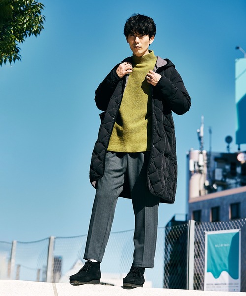 TAION（タイオン）の「【TAION×HOUSE HOLD/タイオン】別注 キルティング ダウンコート（ステンカラーコート・メンズ・カーキ/ネイビー/ブラック・2/4/3）」の15枚目の写真