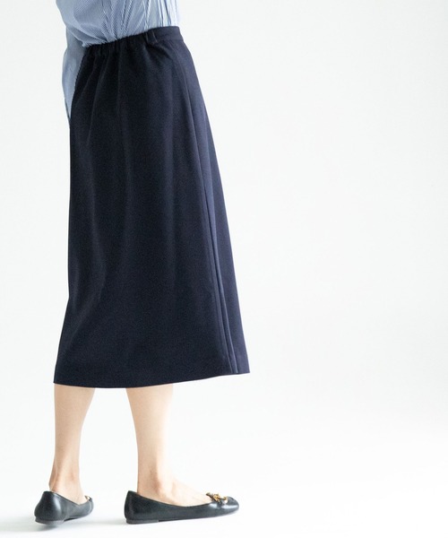 NARACAMICIE(ナラカミーチェ)の「カルゼ調Aラインスカート(スカート・レディース・ネイビー/ブラウン・MEDIUM)」の15枚目の写真