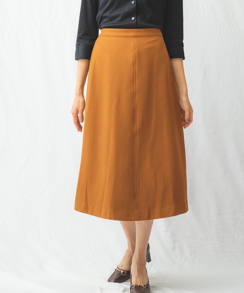 NARACAMICIE(ナラカミーチェ)の「カルゼ調Aラインスカート(スカート・レディース・ネイビー/ブラウン・MEDIUM)」の9枚目の写真