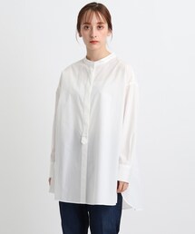 INDIVI | 【otonaMUSE 12月号掲載商品　佐田真由美さん着用】バンドカラーブラウス(シャツ/ブラウス)