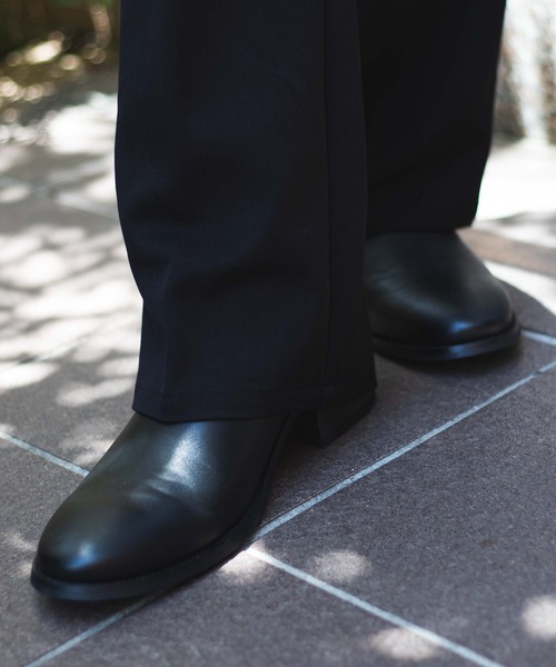 WEGO（ウィゴー）の「WEGO/プレーントゥヒールブーツ（ブーツ・メンズ・ブラック・SMALL/MEDIUM）」の2枚目の写真
