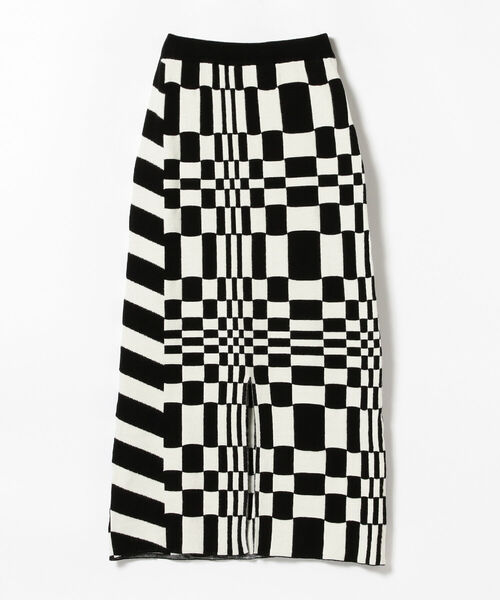 Ray BEAMS（レイビームス）の「Ray BEAMS / ジオメトリック ニット スカート（スカート・レディース・ブラック/グリーン・ONE SIZE）」の17枚目の写真