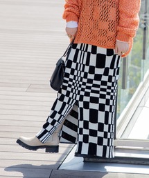 Ray BEAMS | Ray BEAMS / ジオメトリック ニット スカート(スカート)