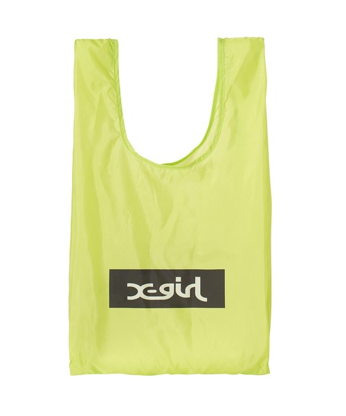 X-girl（エックスガール）の「SMALL REUSABLE BAG（エコバッグ/サブバッグ・レディース・ベージュ/ライトグリーン/ホワイト・ONE SIZE）」の20枚目の写真