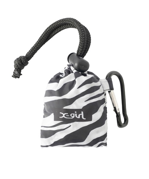 X-girl（エックスガール）の「SMALL REUSABLE BAG（エコバッグ/サブバッグ・レディース・ベージュ/ライトグリーン/ホワイト・ONE SIZE）」の8枚目の写真