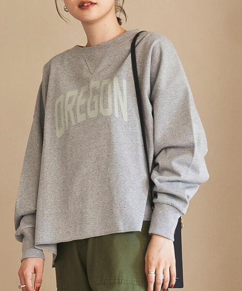 coen（コーエン）の「エコリッチ裏毛ロゴプリントスウェット（スウェット・レディース・グレー/ライラック・MEDIUM/LARGE）」の2枚目の写真