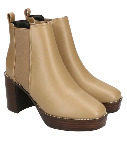 ORiental TRaffic（オリエンタルトラフィック）の「サイドゴアプラットフォームブーツ/11418（ブーツ・レディース・ブラック/ベージュ/グレー・LL/S/M/L/3L/SS）」の10枚目の写真