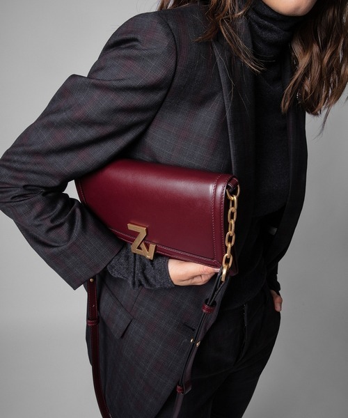 ZADIG&VOLTAIRE(ザディグ エ ヴォルテール)の「ZV INTIALE LA CLUTCH CALFSKIN(クラッチバッグ・レディース・ブラック/レッド系その他・ONE SIZE)」の11枚目の写真