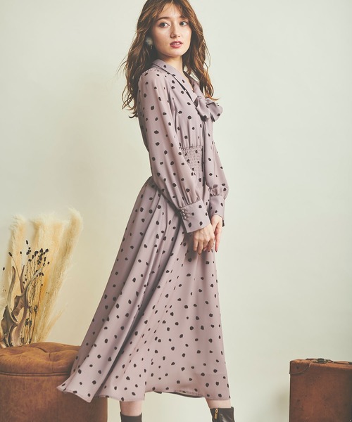 NOELA（ノエラ）の「ナローフレアボウタイワンピ（ワンピース）」 - WEAR