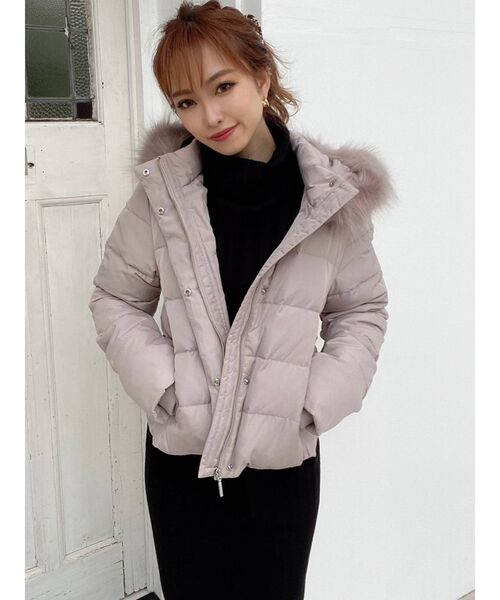 RESEXXY(リゼクシー)の「ショートダウンジャケット(ダウンジャケット/コート・レディース・ベージュ/ブラック/ホワイト・FREE)」の13枚目の写真