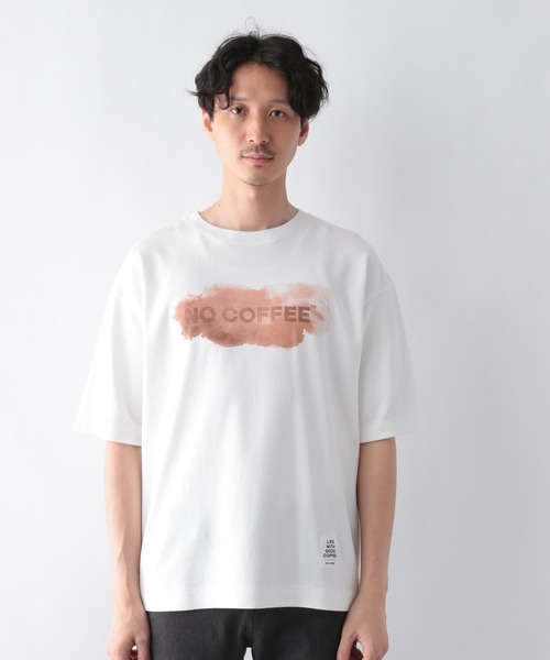 NO COFFEE × CLUBHAUS モックネック 半袖シャツ ホワイト L GLOBAL WORK（グローバルワーク）の「NO COFFEE半袖/215850（Tシャツ