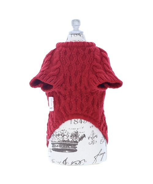 ROPE' PICNIC（ロペピクニック）の「ROPE PICNIC/ロペピクニック/ボタン付きケーブルニット/犬服(ドッグウェア)（ペットウェア・レディース・ブラウン/レッド/アイボリー・2M/XS/S/2L/L/M）」の11枚目の写真