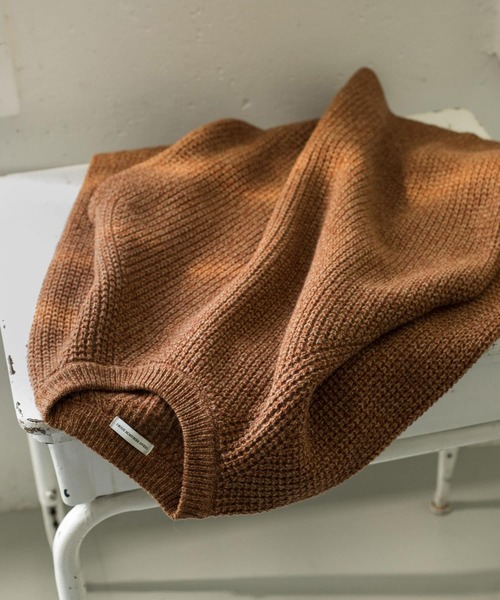 URBAN RESEARCH DOORS(アーバンリサーチドアーズ)の「メランジワッフルクルーネックニット∴(ニット/セーター・メンズ・ベージュ/オフホワイト/オレンジ・40/38)」の3枚目の写真
