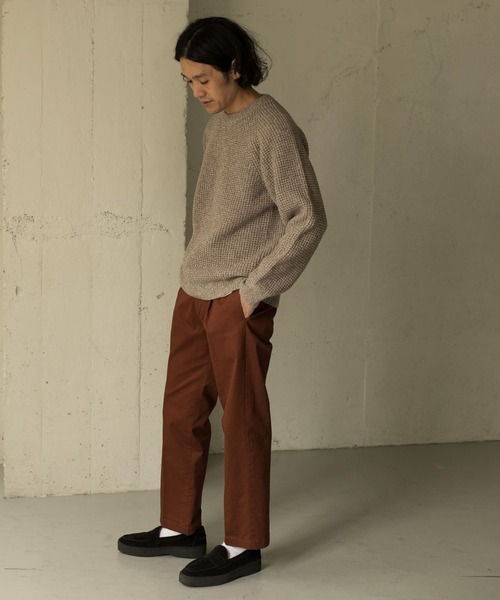 URBAN RESEARCH DOORS(アーバンリサーチドアーズ)の「メランジワッフルクルーネックニット∴(ニット/セーター・メンズ・ベージュ/オフホワイト/オレンジ・40/38)」の17枚目の写真