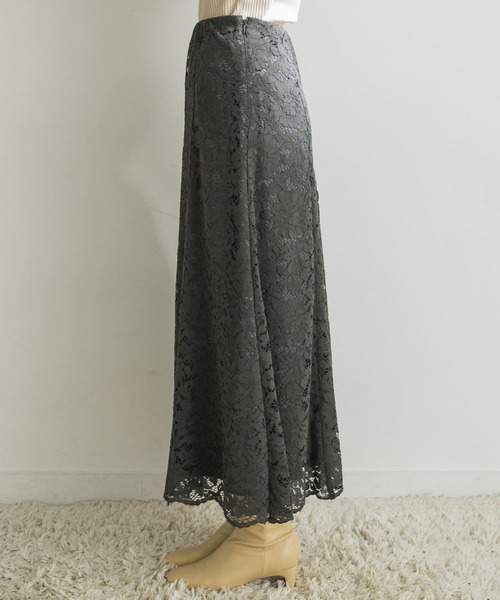 URBAN RESEARCH（アーバンリサーチ）の「レースマーメイドスカート（スカート・レディース・チャコールグレー/オフホワイト・38/36）」の13枚目の写真