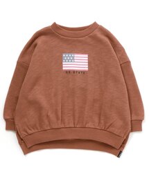 国旗プリントトレーナー