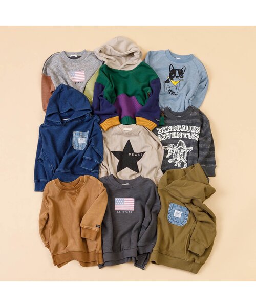 F.O.KIDS（エフオーキッズ）の「国旗プリントトレーナー（スウェット・キッズ・ブラウン/チャコール/グリーン/アイボリー/レインボー・80/100/110/95/90/140/130/120）」の19枚目の写真