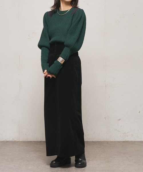 CIAOPANIC（チャオパニック）の「ショルダーパッチミリタリープルオーバー（ニット/セーター・レディース・ブラック/グリーン・FREE）」の17枚目の写真