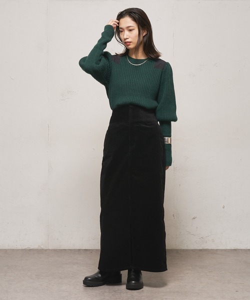 CIAOPANIC（チャオパニック）の「ショルダーパッチミリタリープルオーバー（ニット/セーター・レディース・ブラック/グリーン・FREE）」の13枚目の写真