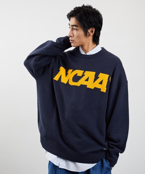 FREAK'S STORE(フリークスストア)の「NCAA/エヌシーエーエー/ SP LOGO KNIT(ニット/セーター・メンズ・ブラック/ネイビー/グレー・MEDIUM/LARGE)」の3枚目の写真