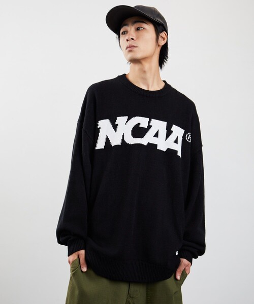 FREAK'S STORE(フリークスストア)の「NCAA/エヌシーエーエー/ SP LOGO KNIT(ニット/セーター・メンズ・ブラック/ネイビー/グレー・MEDIUM/LARGE)」の2枚目の写真