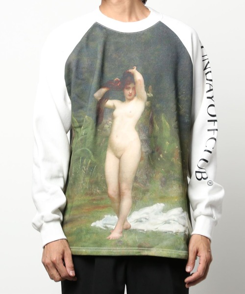 SUNDAYOFFCLUB（サンデイオフクラブ）の「SUNDAYOFFCLUB/サンデイオフクラブ/A Woodland Nymph MockNeck SweatShirts（スウェット・メンズ・ホワイト・MEDIUM/LARGE）」の12枚目の写真