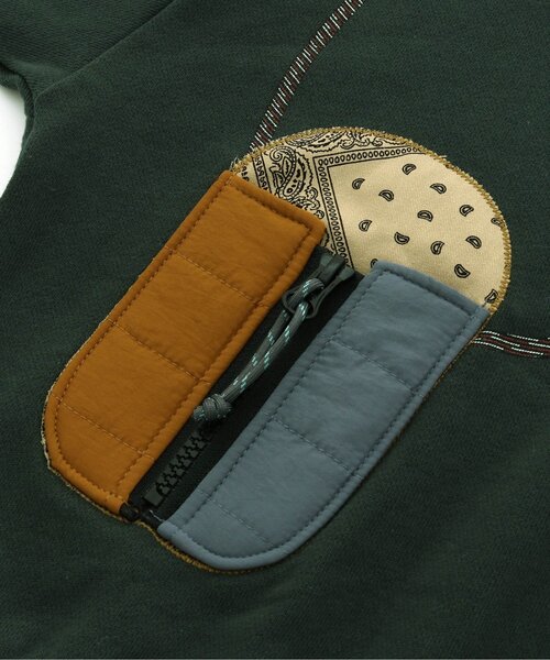 BREEZE（ブリーズ）の「シュラフ付きトレーナー（スウェット・キッズ・キナリ/グリーン・100/120/90/110/130/140/150）」の5枚目の写真