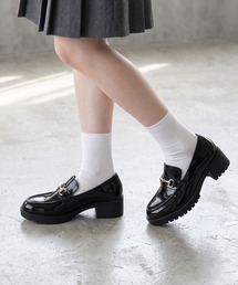 AAA+Feminine 厚底タンクソールビットローファー