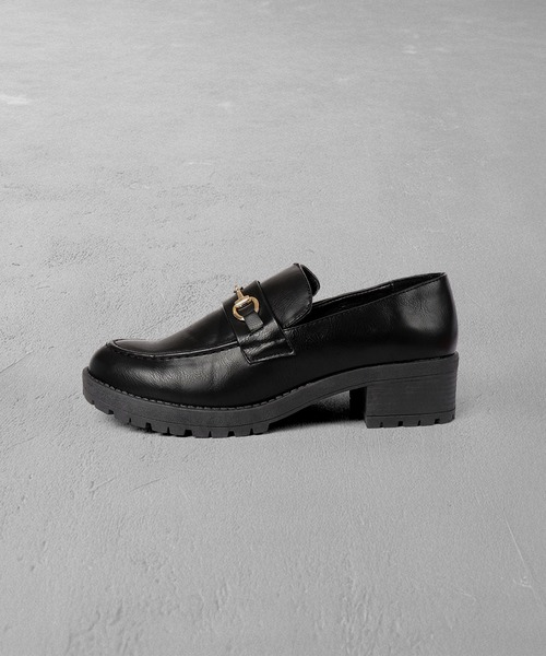 【美品✨】UN3D. プランプローファー　BLACK 37 UN3D.（アンスリード） ローファー POINT PLUMP LOAFER / ポイント