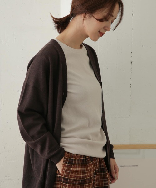 URBAN RESEARCH DOORS(アーバンリサーチドアーズ)の「『UR TECH』テレコクルーネックTシャツ(Tシャツ/カットソー・レディース・オフホワイト/チャコールグレー/ライトグレー・ONE)」の16枚目の写真