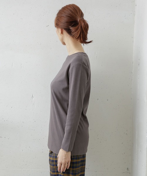 URBAN RESEARCH DOORS(アーバンリサーチドアーズ)の「『UR TECH』テレコクルーネックTシャツ(Tシャツ/カットソー・レディース・オフホワイト/チャコールグレー/ライトグレー・ONE)」の19枚目の写真