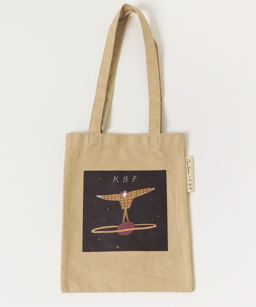 KBF(ケイビーエフ)の「Aki IshibashiコラボBAG(トートバッグ・レディース・ライトグレー/ベージュ/オフホワイト・ONE)」の6枚目の写真