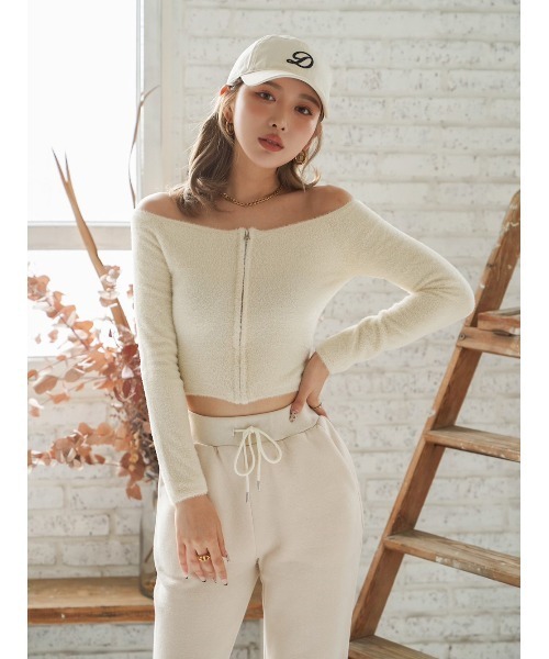 Darich ニットトップス ロゴレザーニットトップス – Darich