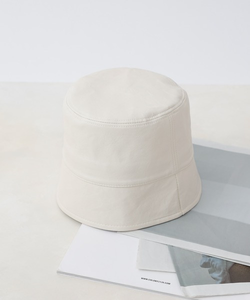COLONY 2139（コロニートゥーワンスリーナイン）の「フェイクレザー深バケットハット（ハット・レディース・ブラック/アイボリー/ブラウン・FREE）」の11枚目の写真