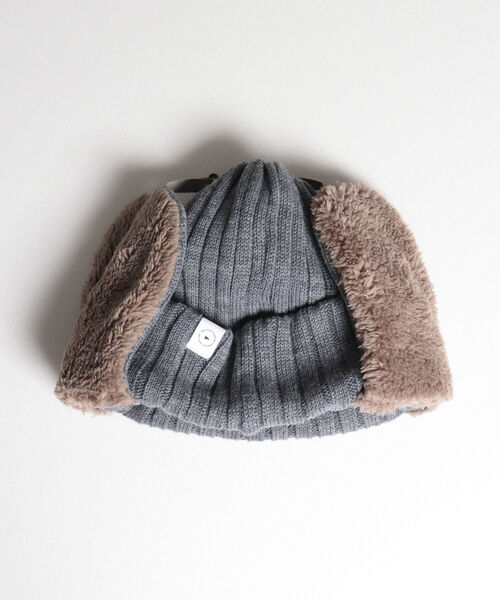 halo commodity(ハロ コモディティー)の「【halo Commodity/ハロ コモディティー】Ambit Flap Cap フラップワッチ(ニットキャップ/ビーニー・メンズ・ブラック/グレー/アイボリー/テラコッタ・FREE)」の3枚目の写真