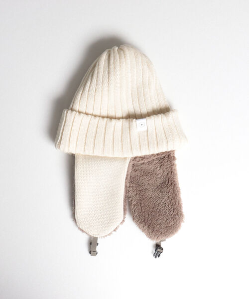 halo commodity(ハロ コモディティー)の「【halo Commodity/ハロ コモディティー】Ambit Flap Cap フラップワッチ(ニットキャップ/ビーニー・メンズ・ブラック/グレー/アイボリー/テラコッタ・FREE)」の6枚目の写真