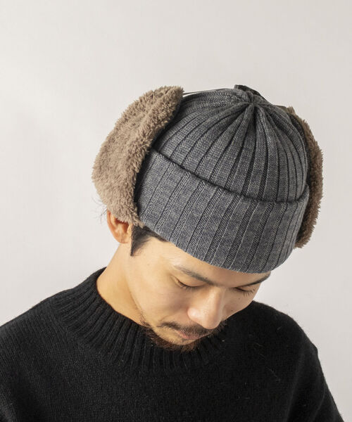 halo commodity(ハロ コモディティー)の「【halo Commodity/ハロ コモディティー】Ambit Flap Cap フラップワッチ(ニットキャップ/ビーニー・メンズ・ブラック/グレー/アイボリー/テラコッタ・FREE)」の11枚目の写真