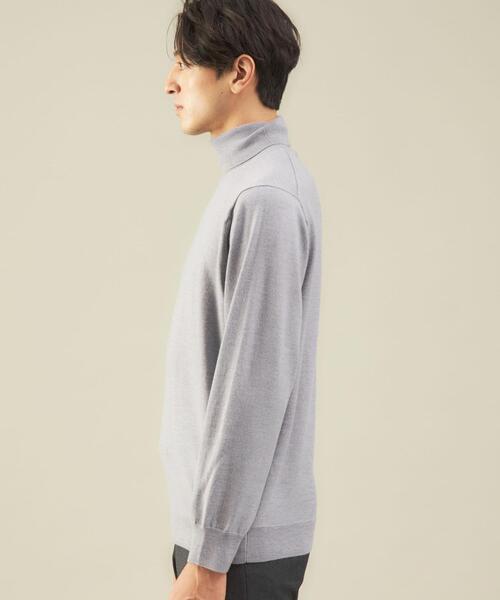 green label relaxing（グリーンレーベルリラクシング）の「＜green label relaxing＞120s 天竺 タートルネック ニット（ニット/セーター・メンズ・ブラック/グレー/ベージュ/ホワイト・XL/M/S/L）」の9枚目の写真