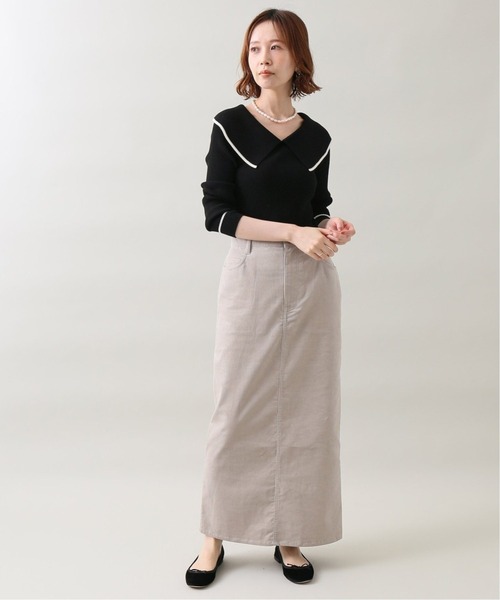 IENA(イエナ)の「ファインウール ショールカラーリブプルオーバー◆(ニット/セーター・レディース・ブラック/ネイビー・FREE)」の16枚目の写真